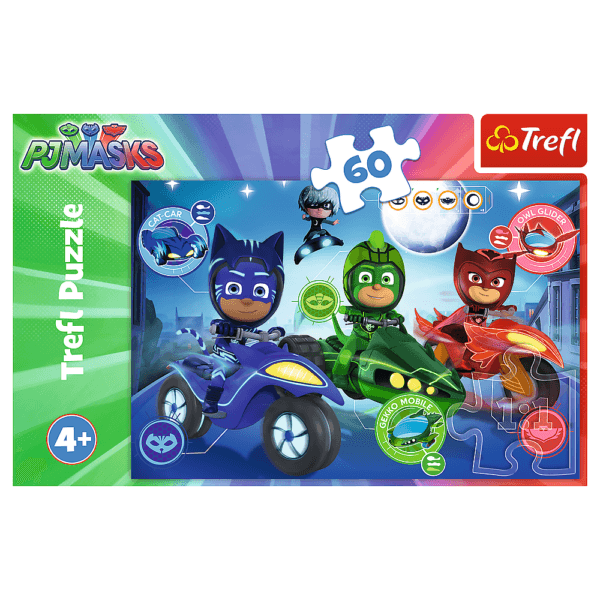 Puzzle Trefl Eroi In Pijama, Cursa Nocturna 60 Piese - Imagine 2