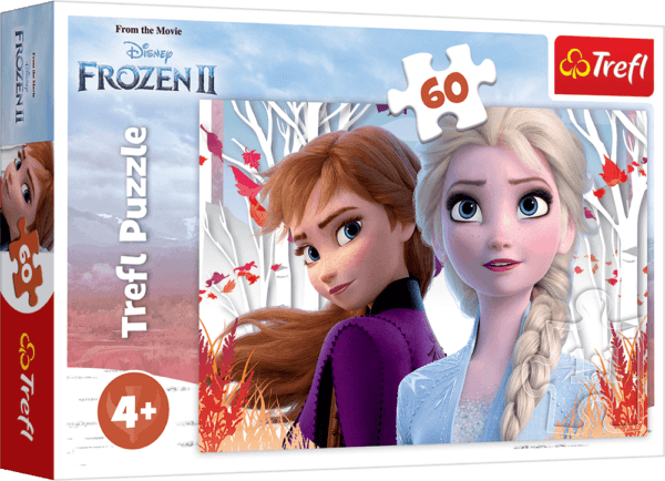 Puzzle Trefl Disney Frozen 2, Lumea Fermecata A Lui Anna Si Elsa 60 Piese