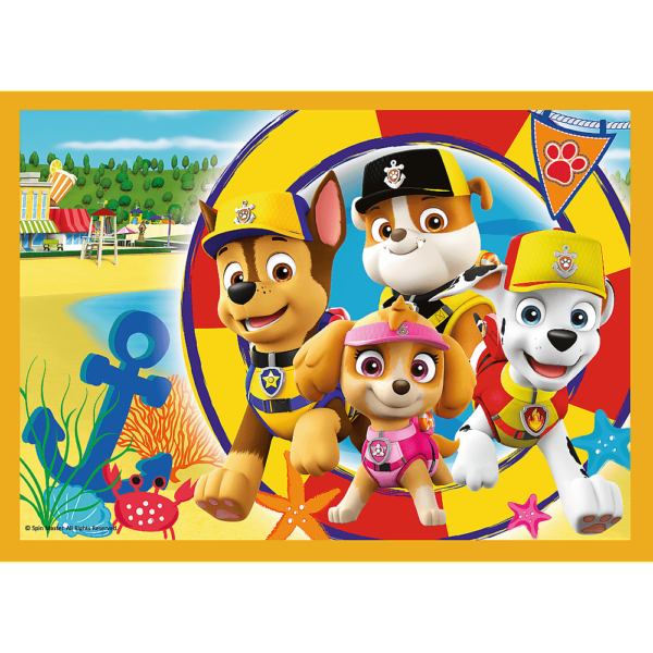 Set Puzzle 4 In 1 Trefl Paw Patrol, Mereu Punctual, 1X35 Piese, 1X48 Piese, 1X54 Piese, 1X70 Piese - Imagine 3