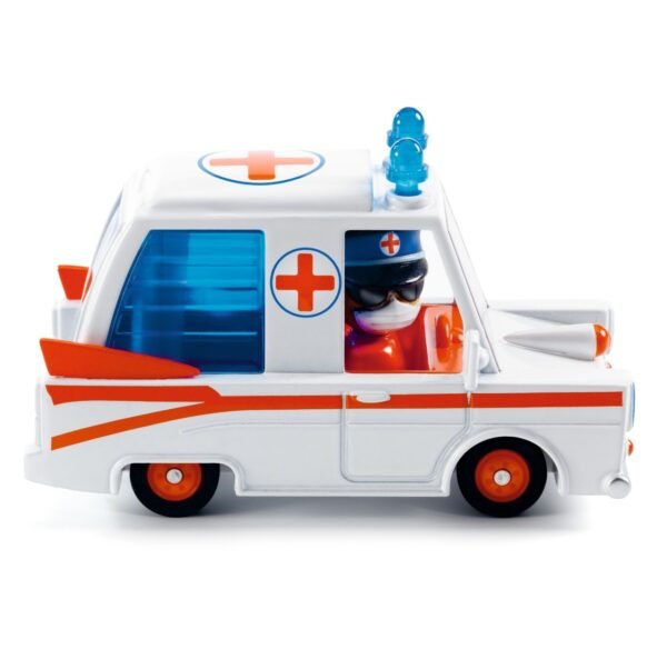 Ambulanta Hurry Ambulance Colectia Crazy Motors, Djeco - Imagine 2