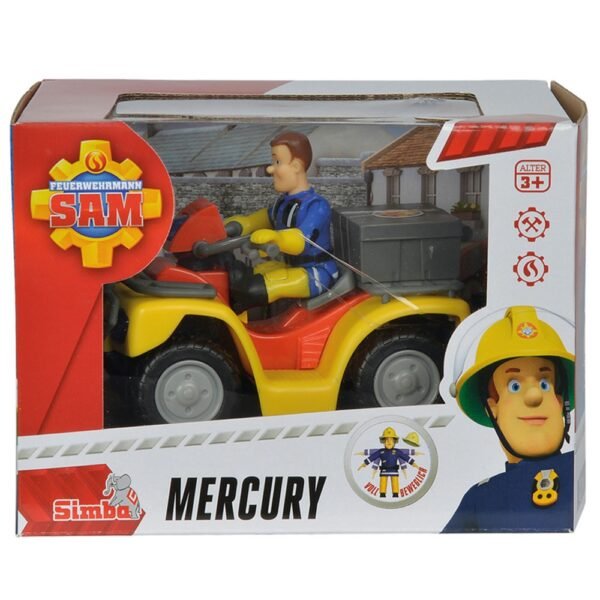 Atv Simba Fireman Sam, Sam Mercury Quad Cu Figurina Sam Si Accesorii - Imagine 2