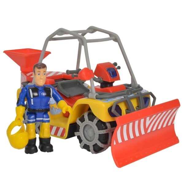 Atv Simba Fireman Sam, Sam Mercury Snow Quad Cu Lama De Zapada, Figurina Sam Si Accesorii - Imagine 2