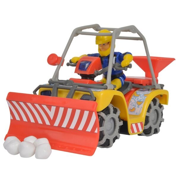 Atv Simba Fireman Sam, Sam Mercury Snow Quad Cu Lama De Zapada, Figurina Sam Si Accesorii - Imagine 3