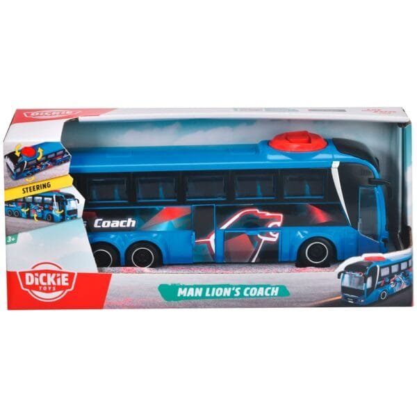 Autobuz Dickie Toys Man Lion'S Coach 26,5 Cm Albastru - Imagine 10