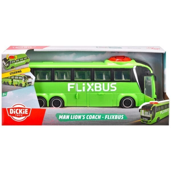 Autobuz Dickie Toys Man Lion'S Coach 26,5 Cm Flixbus Verde - Imagine 8