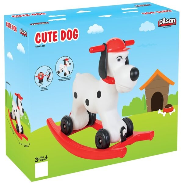 Balansoar Pentru Copii Pilsan Cute Dog White - Imagine 2