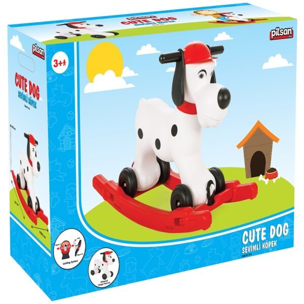 Balansoar Pentru Copii Pilsan Cute Dog White - Imagine 3