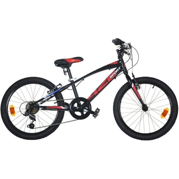 Bicicleta Copii Dino Bikes 20' Mtb Baieti Sport Negru Cu 6 Viteze