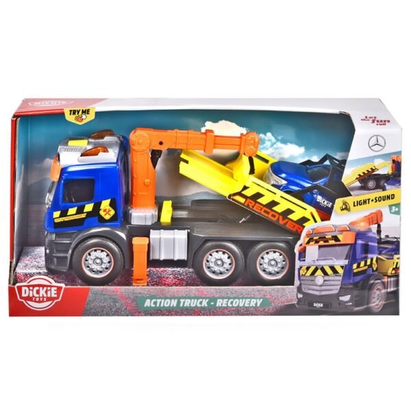 Camion De Tractare Dickie Toys Mercedes Recovery Cu Masinuta - Imagine 7