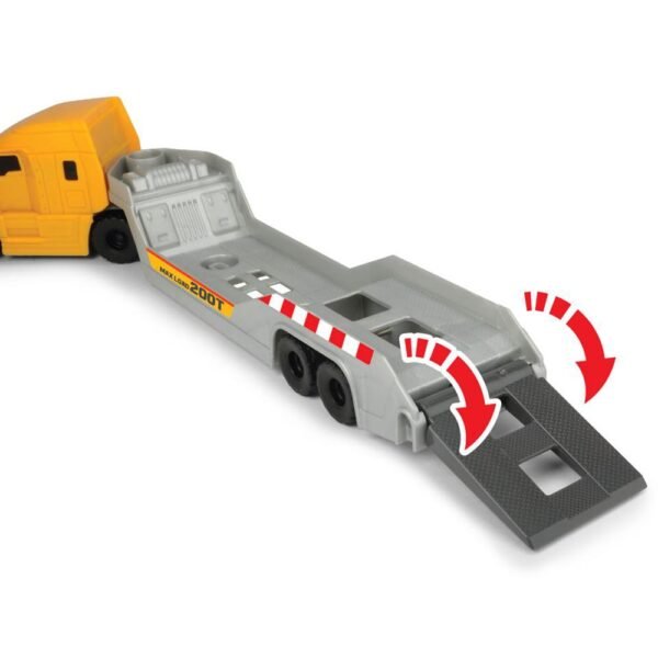 Camion Dickie Toys Mack Volvo Micro Builder Cu Remorca, Buldozer Si Camion Basculant - Imagine 2