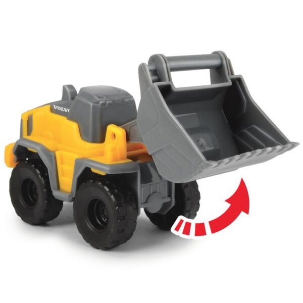 Camion Dickie Toys Mack Volvo Micro Builder Cu Remorca, Buldozer Si Camion Basculant - Imagine 5