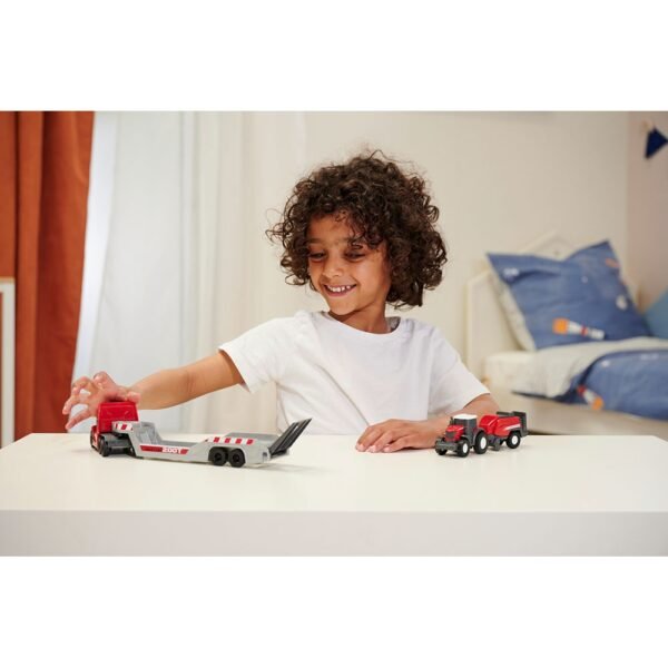 Camion Dickie Toys Massey Ferguson Micro Farm Truck 32 Cm Cu Tractor Si Presa De Balotat - Imagine 7