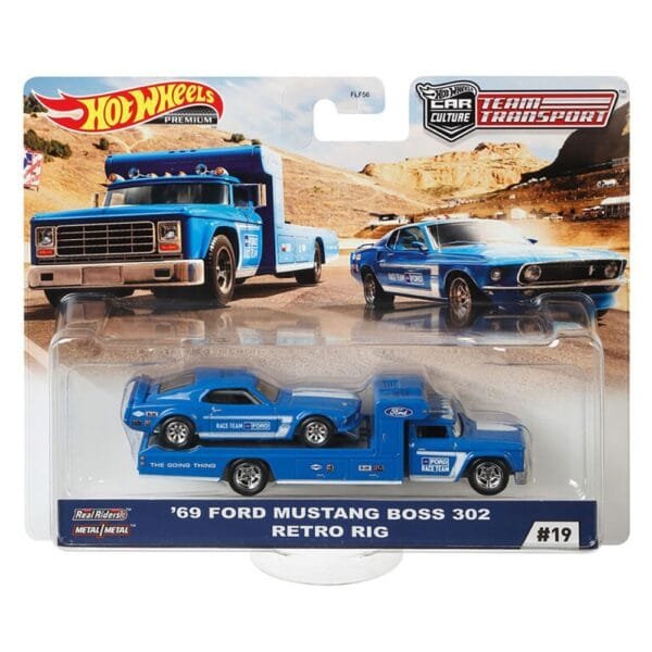 Camion Hot Wheels By Mattel Car Culture Retro Rig Cu Masina Ford Mustang Boss 302 - Imagine 6