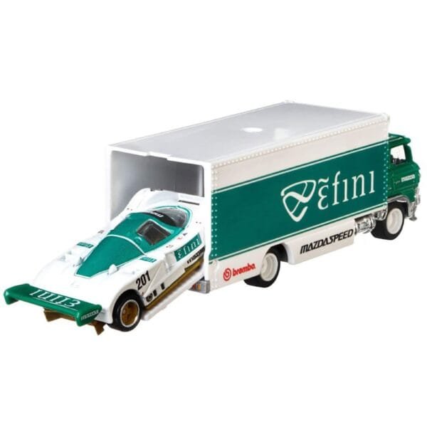 Camion Hot Wheels By Mattel Car Culture Sakura Sprinter Cu Masina Mazda 787B - Imagine 3
