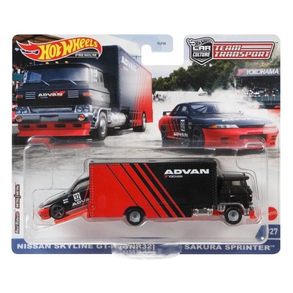 Camion Hot Wheels By Mattel Car Culture Sakura Sprinter Cu Masina Nissan Skyline Gt-R - Imagine 3