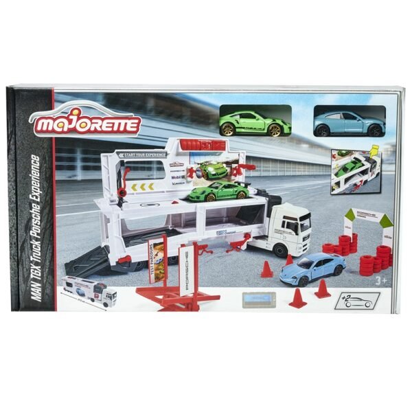 Camion Majorette Man Tgx Porsche Experience Cu 2 Masinute - Imagine 10