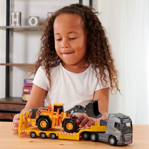 Camion Majorette Volvo Cu Remorca Si Buldozer - Imagine 10