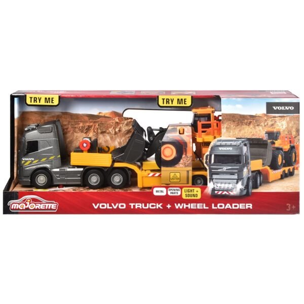 Camion Majorette Volvo Cu Remorca Si Buldozer - Imagine 12