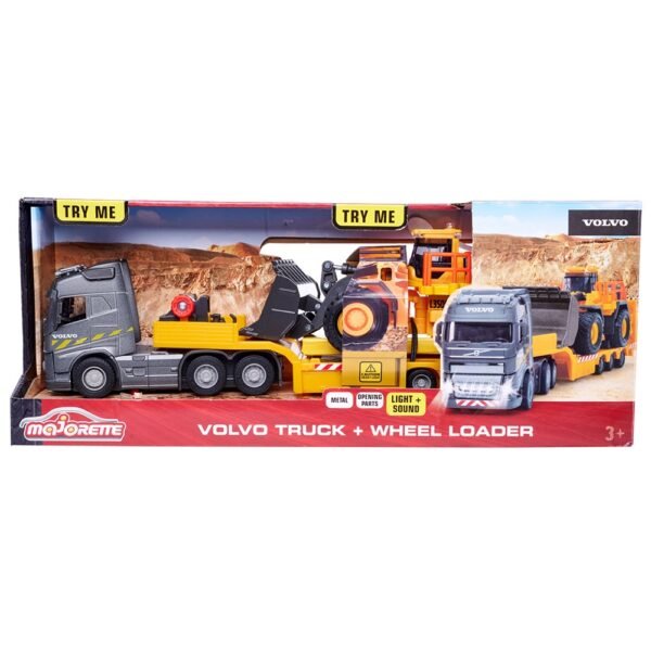 Camion Majorette Volvo Cu Remorca Si Buldozer - Imagine 13