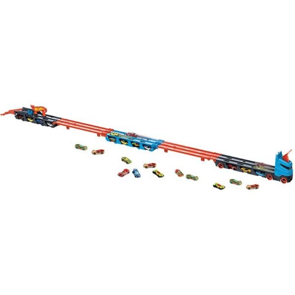 Camion Si Pista De Masinute Hot Wheels By Mattel Speedway Hauler Cu Trailer Si 3 Masinute - Imagine 2