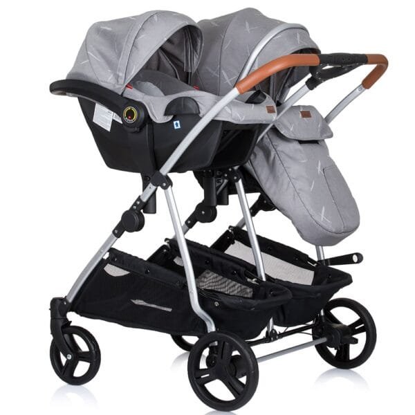 Carucior Gemeni Chipolino Duo Smart 3 In 1 Anthracite - Imagine 20