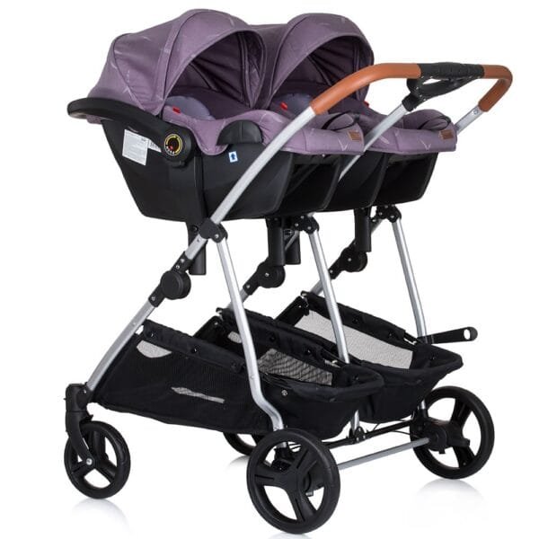 Carucior Gemeni Chipolino Duo Smart 3 In 1 Lilac - Imagine 4