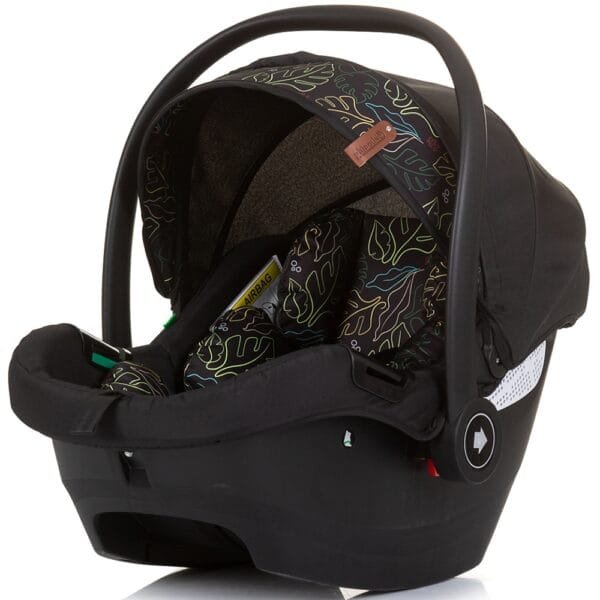 Carucior Gemeni Chipolino Duo Smart 3 In 1 Obsidian Leaves - Imagine 15