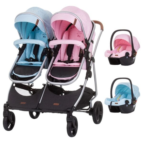 Carucior Gemeni Chipolino Duo Smart 3 In 1 Rose Water Sky