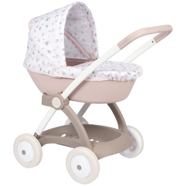 Carucior Nou Nascut Pentru Papusi Smoby Baby Nurse Landau Crem