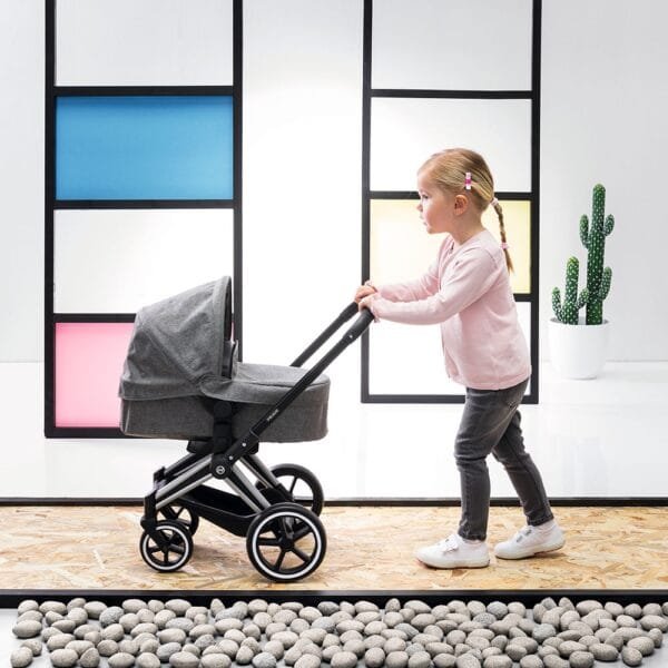 Carucior Pentru Papusi Smoby Cybex Corolle Gri - Imagine 15