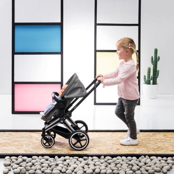 Carucior Pentru Papusi Smoby Cybex Corolle Gri - Imagine 16