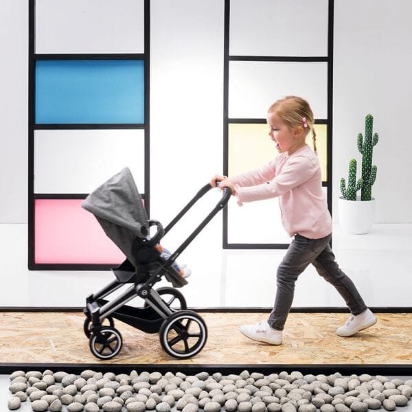 Carucior Pentru Papusi Smoby Cybex Corolle Gri - Imagine 17