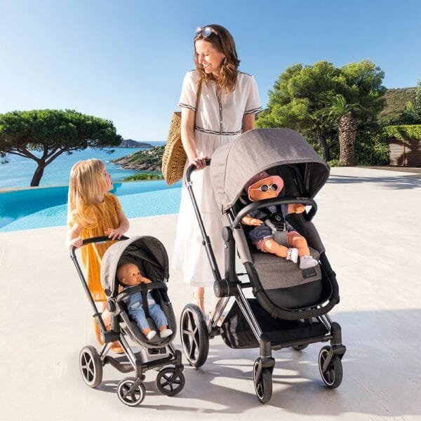 Carucior Pentru Papusi Smoby Cybex Corolle Gri - Imagine 20