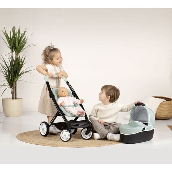 Carucior Pentru Papusi Smoby Maxi Cosi 3 In 1 Albastru - Imagine 4