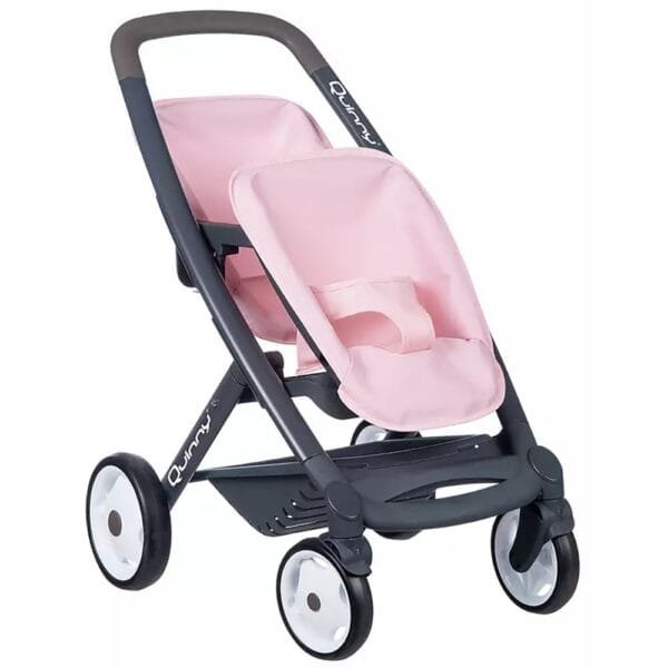 Carucior Pentru Papusi Smoby Maxi Cosy Quinny Twin Roz