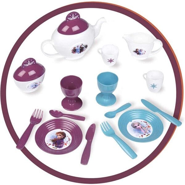 Carucior Servire Ceai Smoby Frozen 2 Xl Cu 17 Accesorii - Imagine 2