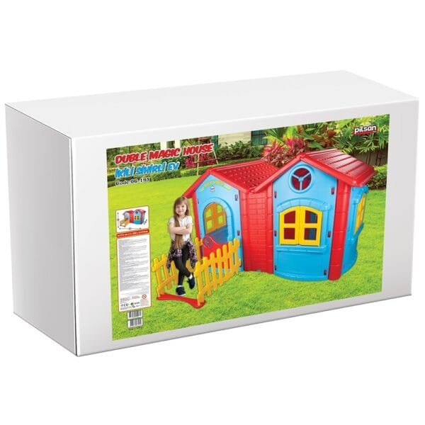 Casuta Pentru Copii Pilsan Double Magic House Grey - Imagine 2