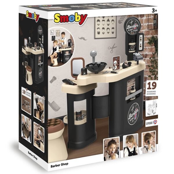 Salon Coafura Pentru Copii Smoby Barber Shop, Barber And Cut Negru - Imagine 18