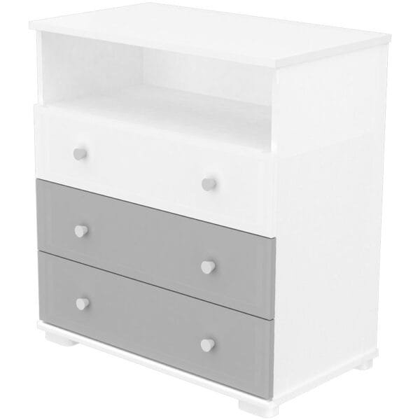 Comoda De Infasat Hubners Patrik 80 Cm Alb Grafit - Imagine 2