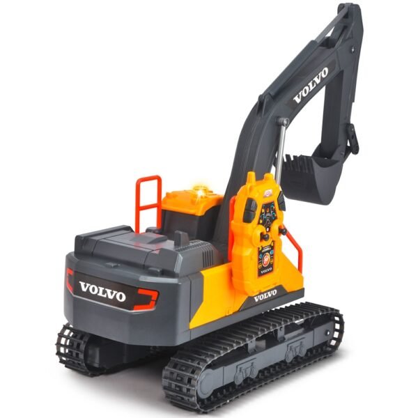 Excavator Dickie Toys Volvo Mining Excavator 60 Cm Cu Telecomanda, Lumini Si Sunete Gri - Imagine 2