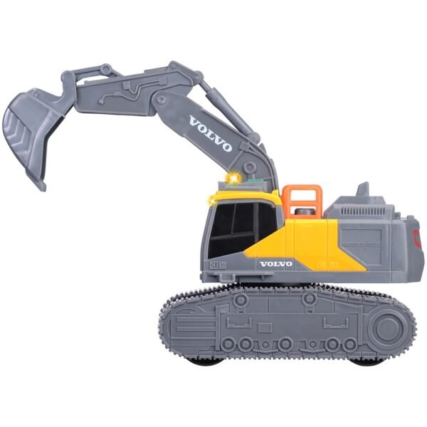 Excavator Dickie Toys Volvo Tracked Excavator 23 Cm Cu Lumini Si Sunete - Imagine 3