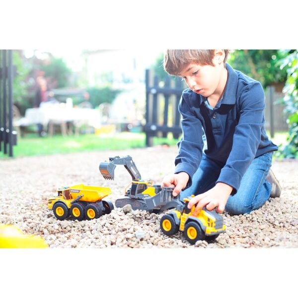 Excavator Dickie Toys Volvo Tracked Excavator 23 Cm Cu Lumini Si Sunete - Imagine 7