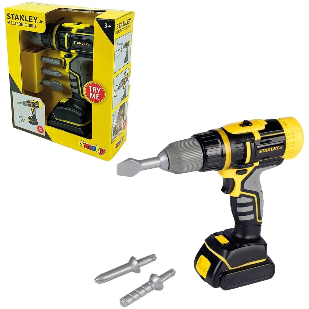 Jucarie Smoby Bormasina Electronica Stanley Cu Accesorii 3 Jucarie Smoby Bormasina Electronica Stanley Cu Accesorii - Imagine 2