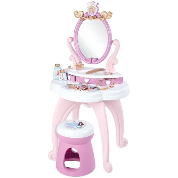 Jucarie Smoby Masuta De Machiaj Disney Princess 2 In 1 Roz Cu Accesorii
