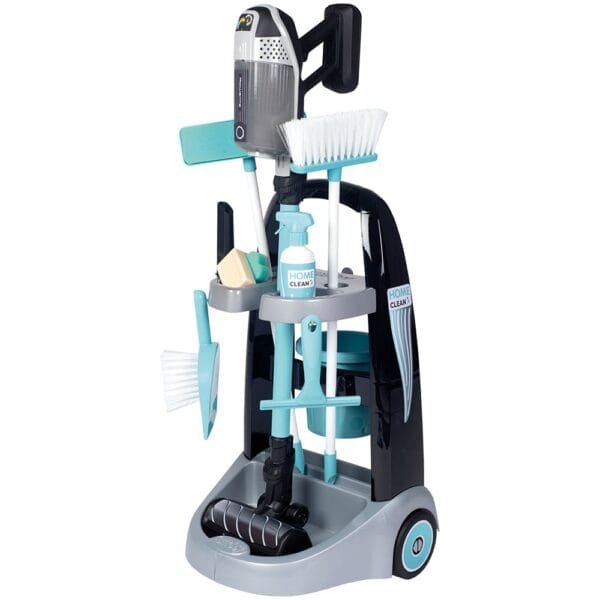 Jucarie Smoby Set Curatenie Cu Troller Si Aspirator Electronic Rowenta Negru