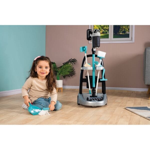 Jucarie Smoby Set Curatenie Cu Troller Si Aspirator Electronic Rowenta Negru - Imagine 9