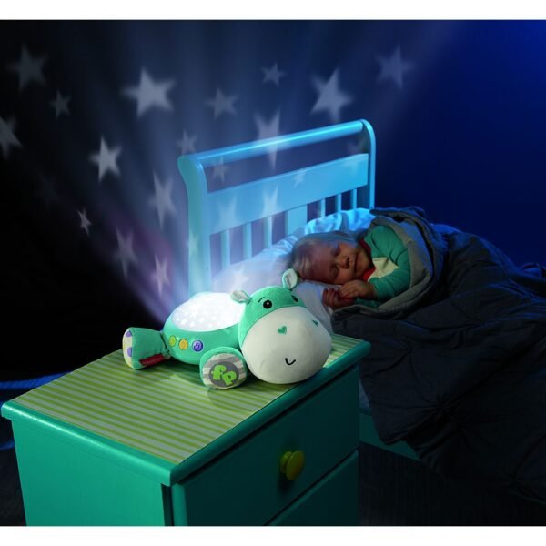 Lampa De Veghe Plus Fisher Price By Mattel Newborn Hipopotam Albastru - Imagine 3