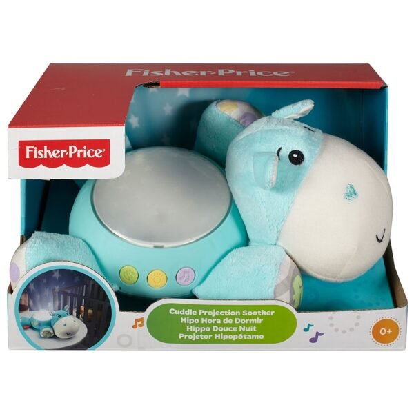 Lampa De Veghe Plus Fisher Price By Mattel Newborn Hipopotam Albastru - Imagine 5