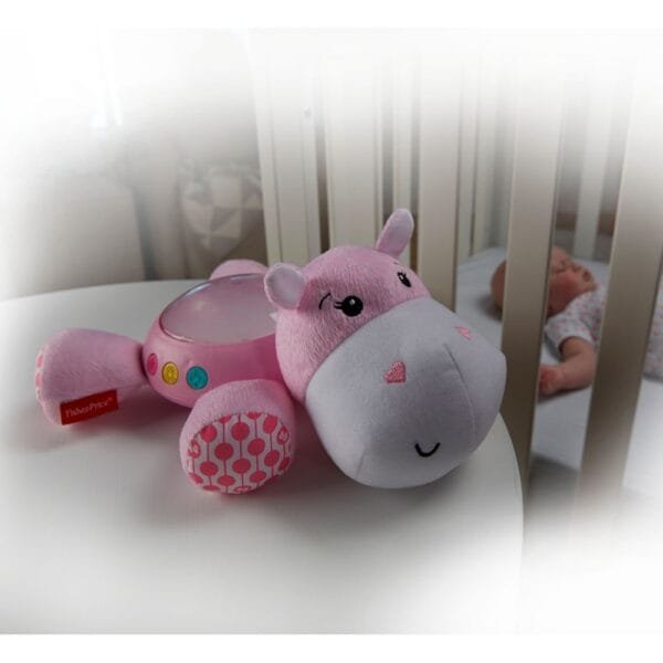 Lampa De Veghe Plus Fisher Price By Mattel Newborn Hipopotam Roz - Imagine 3