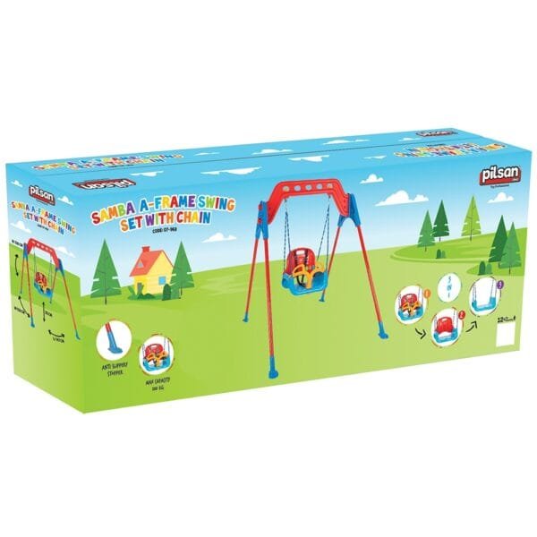 Leagan Pentru Copii Pilsan Samba A-Frame Swing Cu Cadru Metalic - Imagine 3